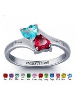 Sterling Silver Personalized Birthstone Ring JEWJORI101789